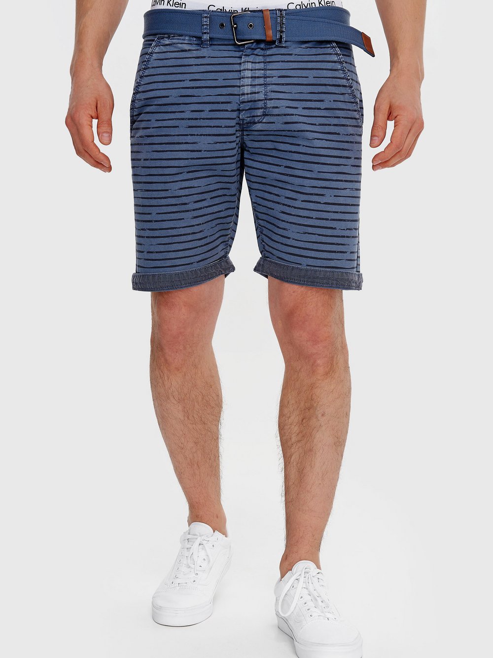 Indicode Shorts Chino Herren Baumwolle blau, XS