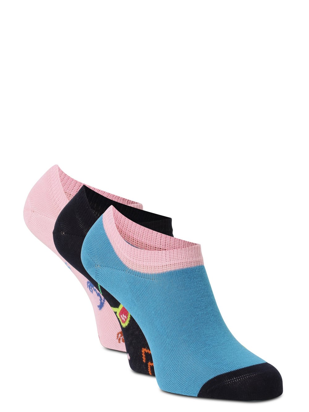 Happy Socks - Skarpety do obuwia sportowego pakowane po 3 szt., niebieski|różowy|wielokolorowy