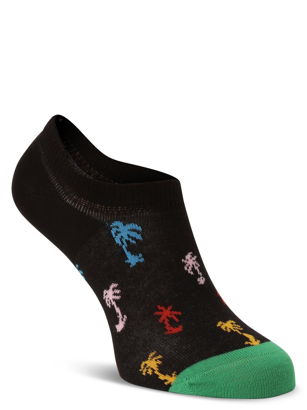 Happy Socks - Skarpety do obuwia sportowego z drobnej dzianiny, czarny|wielokolorowy