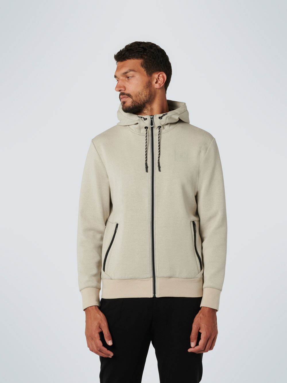 No Excess Sweatjacke Herren Baumwolle beige, S