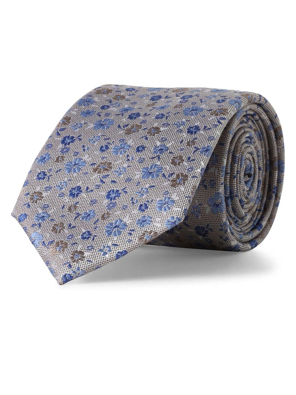 Andrew James New York - Krawat jedwabny męski, niebieski|szary