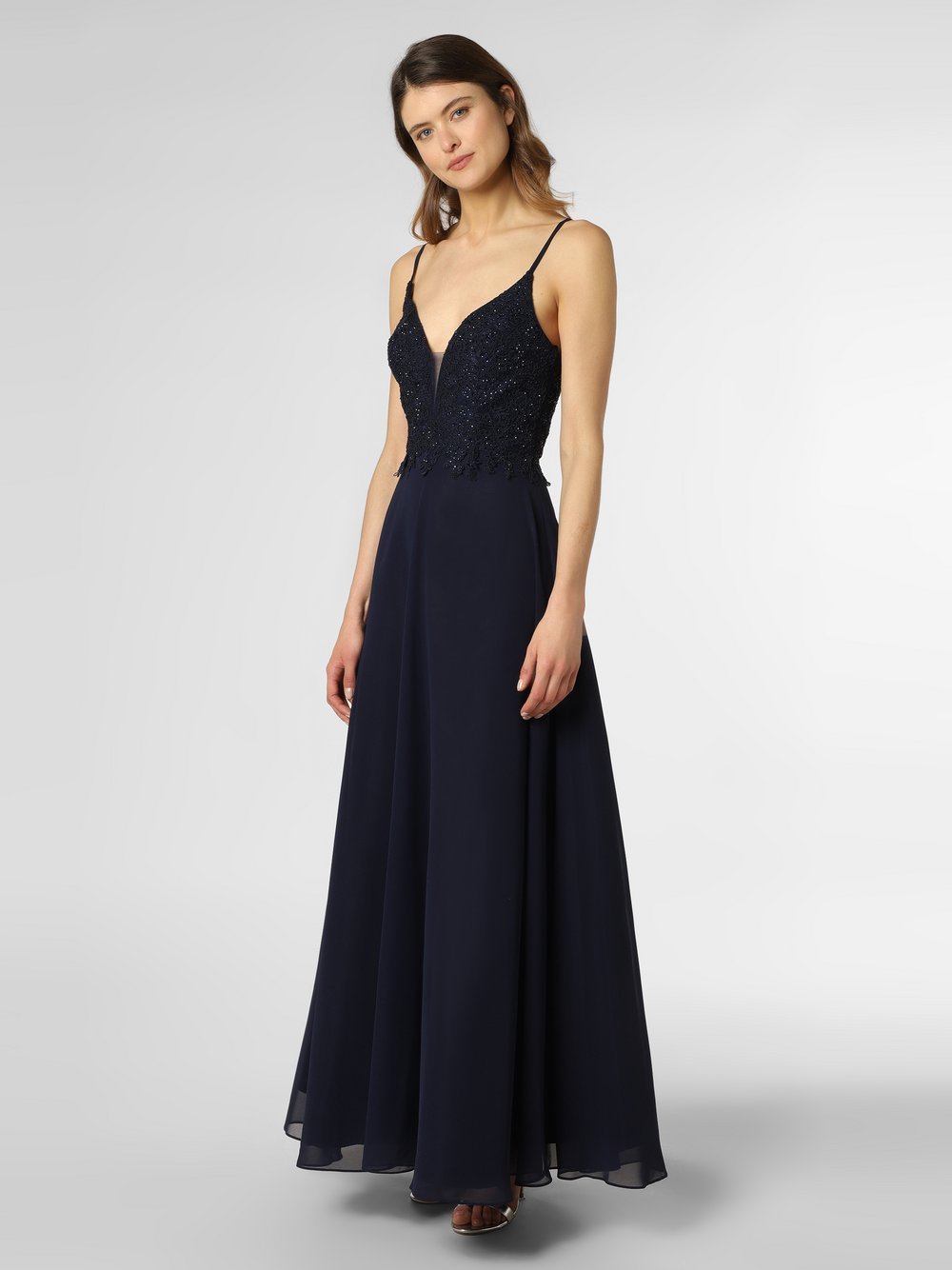 Obraz przedstawiający Luxuar Fashion Damska sukienka wieczorowa Kobiety Szyfon niebieski jednolity, 34