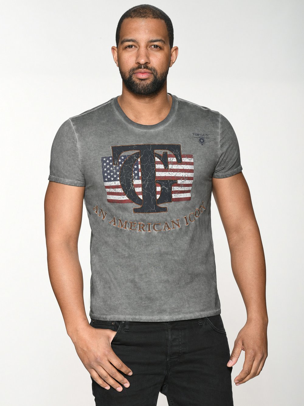 Topgun T-Shirt Herren Baumwolle braun, XXXL