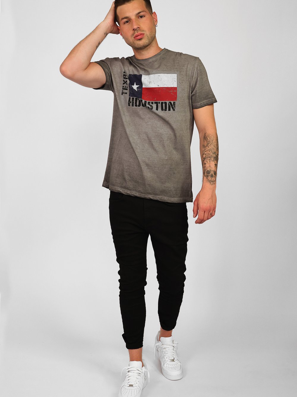 Topgun T-Shirt Herren Baumwolle grau, XXL