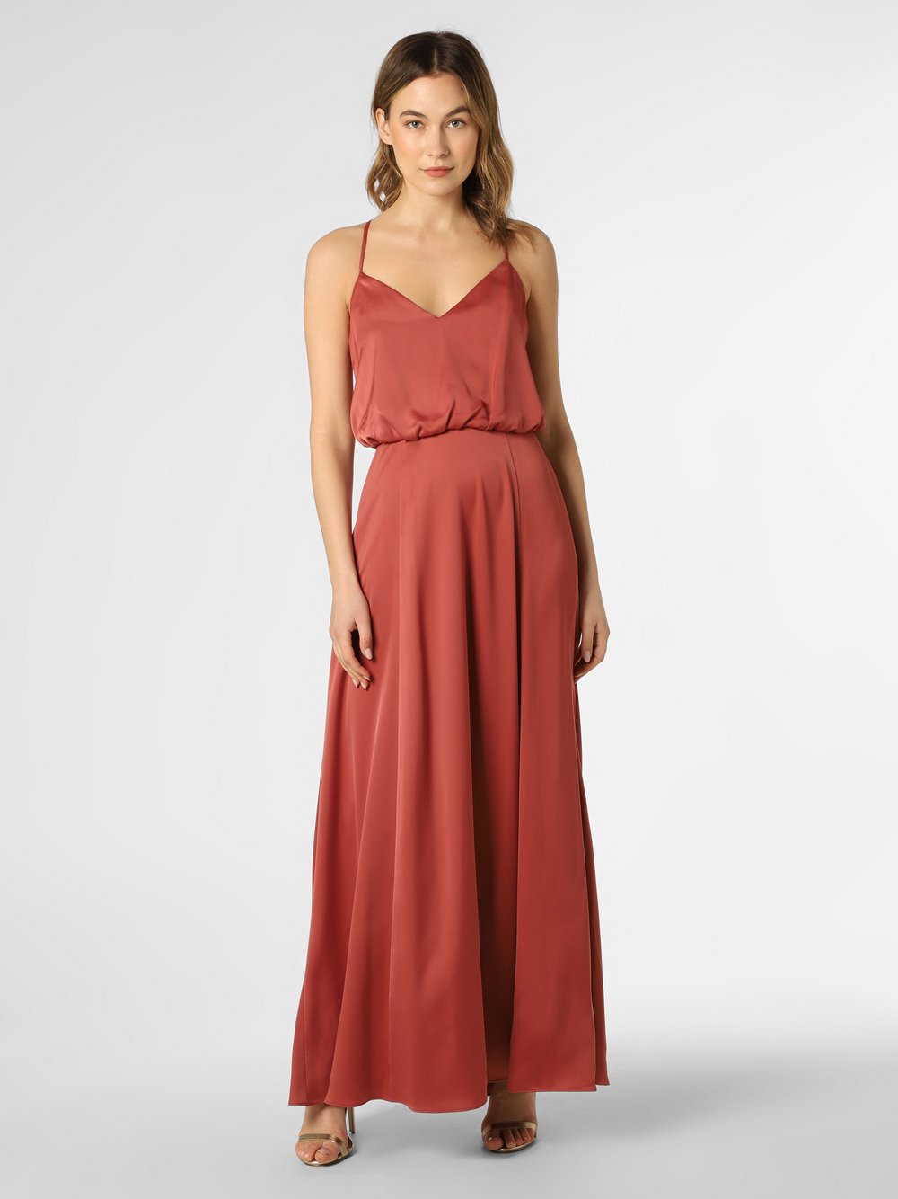 VM - Damska sukienka wieczorowa, pomarańczowy|różowy|czerwony