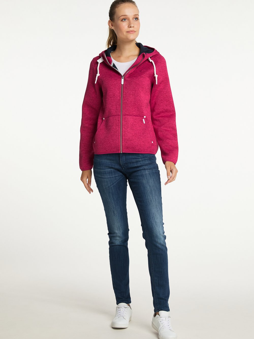 ICEBOUND Strickfleecejacke Damen rosa meliert, XS