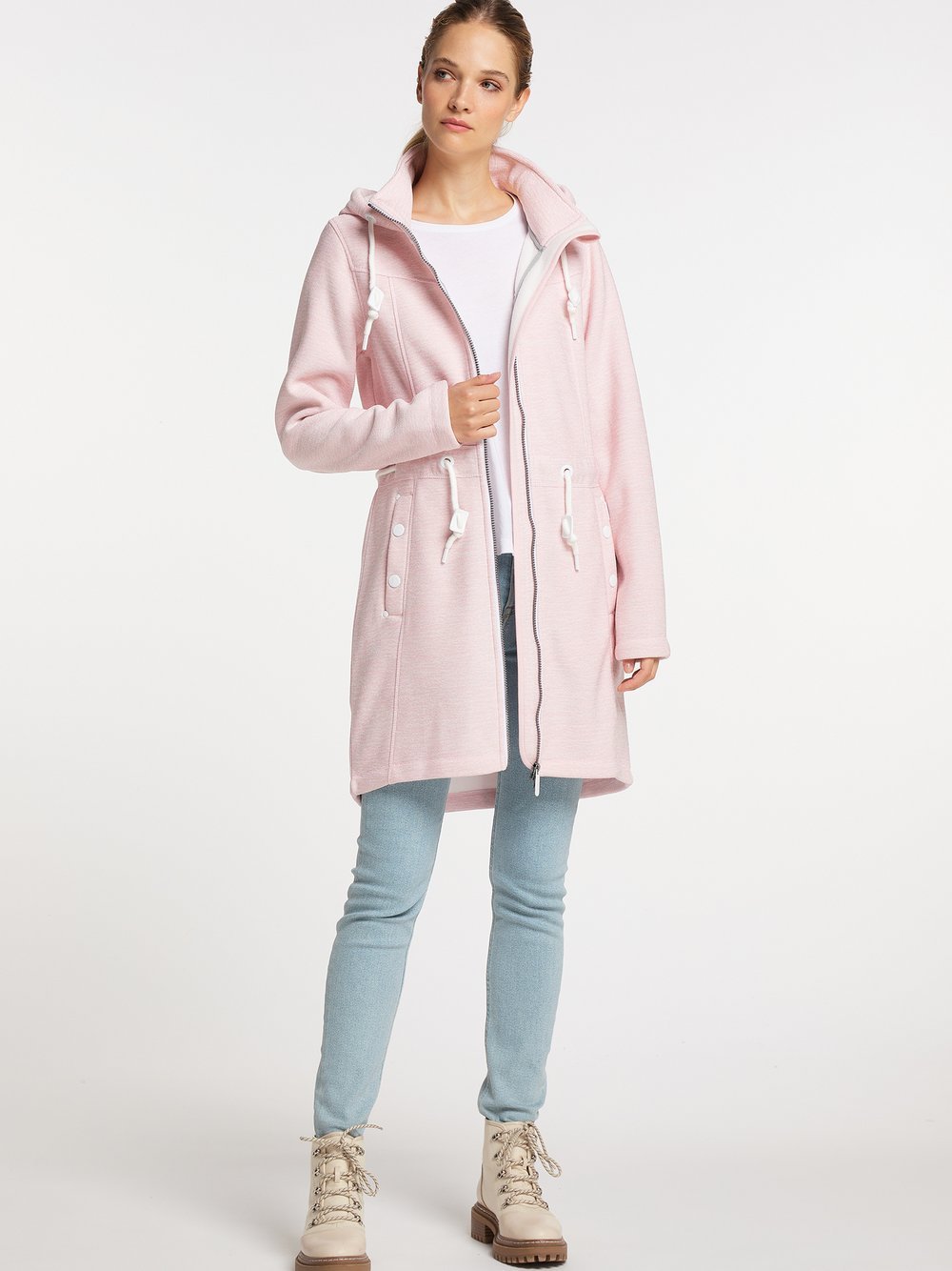 ICEBOUND Strickfleecemantel Damen rosa meliert, L