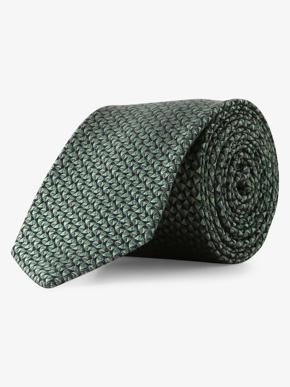 OLYMP Luxor modern Fit - Krawat męski z dodatkiem jedwabiu, zielony