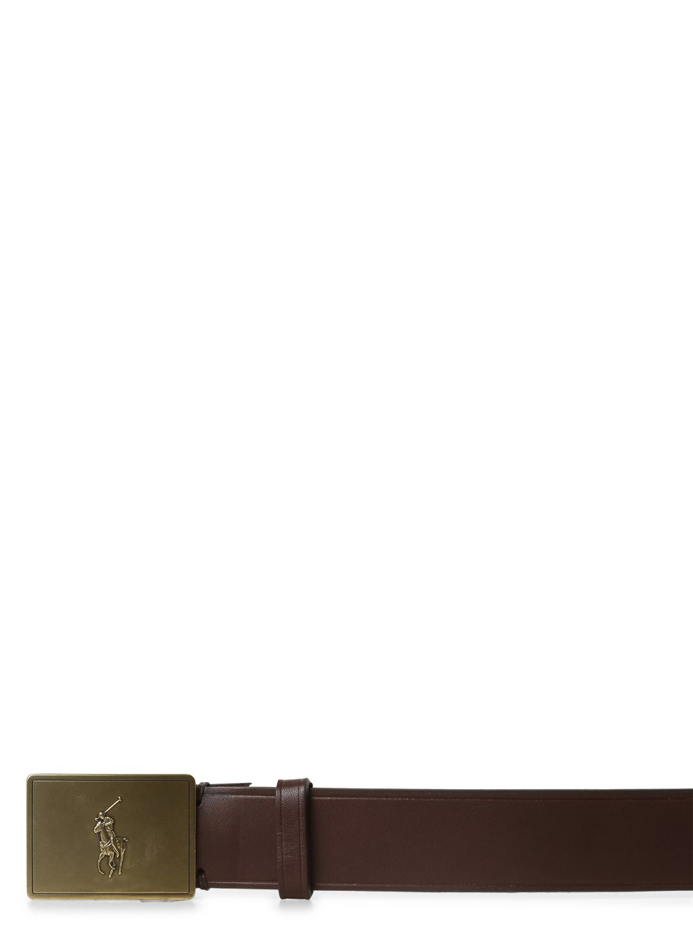 Polo Ralph Lauren - Męski pasek skórzany, brązowy