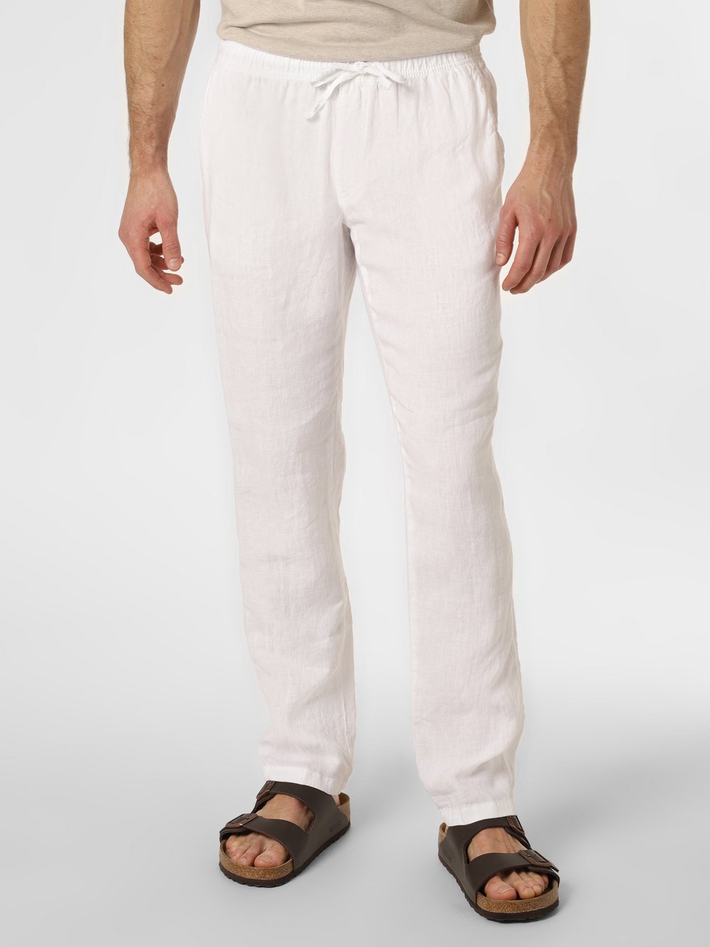 Nils Sundström - Męskie spodnie lniane, biały