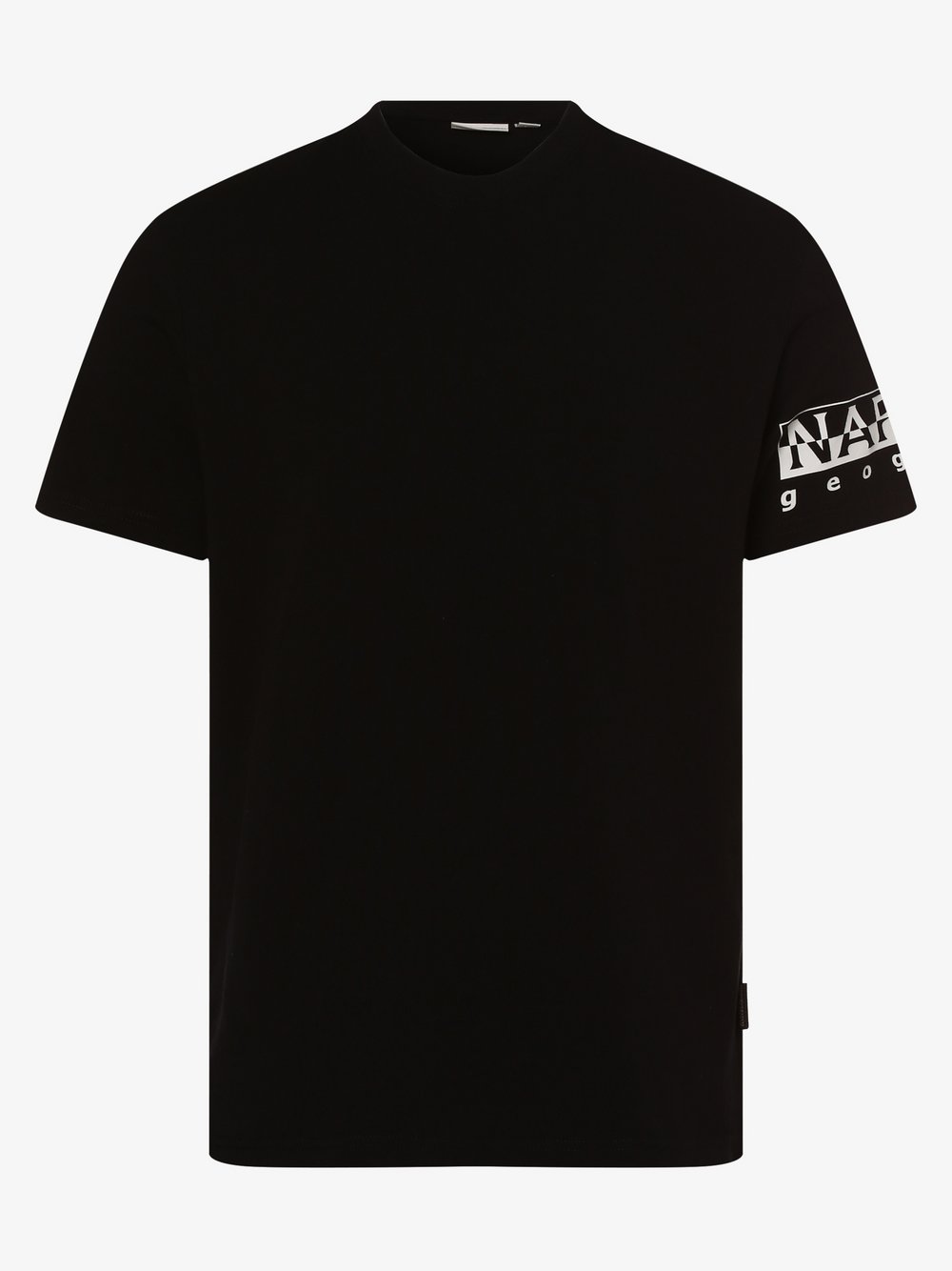 Napapijri - T-shirt męski – Sadas, czarny
