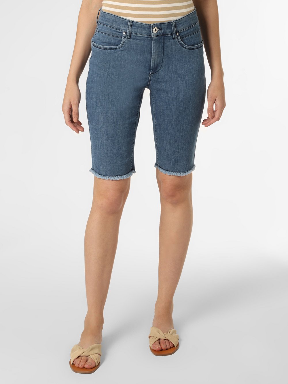 Olivia - Damskie spodenki jeansowe, niebieski