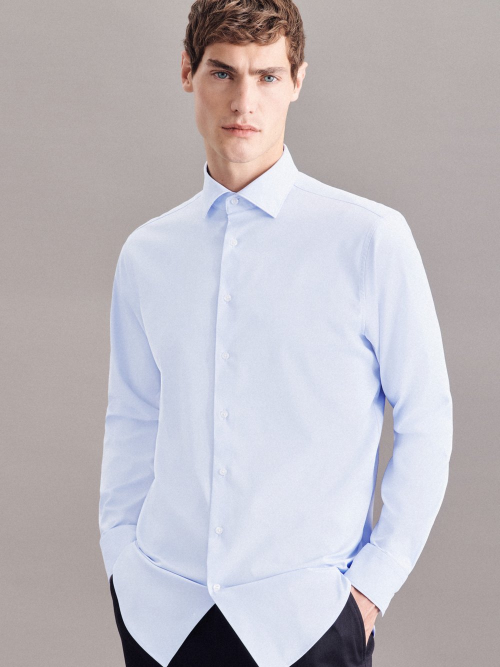 Thumbnail - Seidensticker Performance-Hemd Herren Regular Fit blau, 46