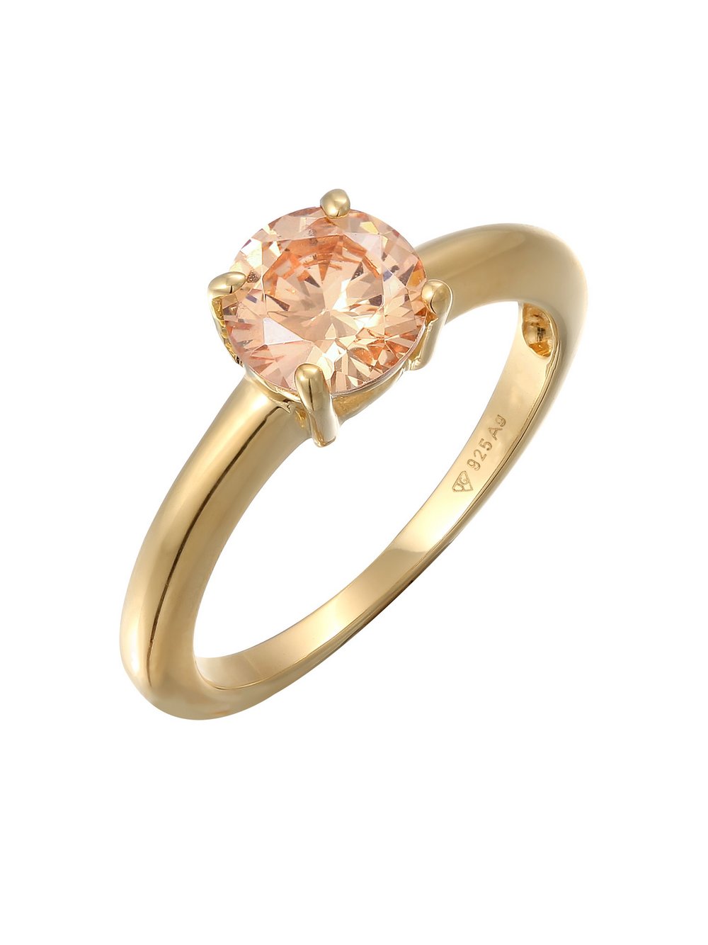 Elli Ring Damen Sterlingsilber orange, 62