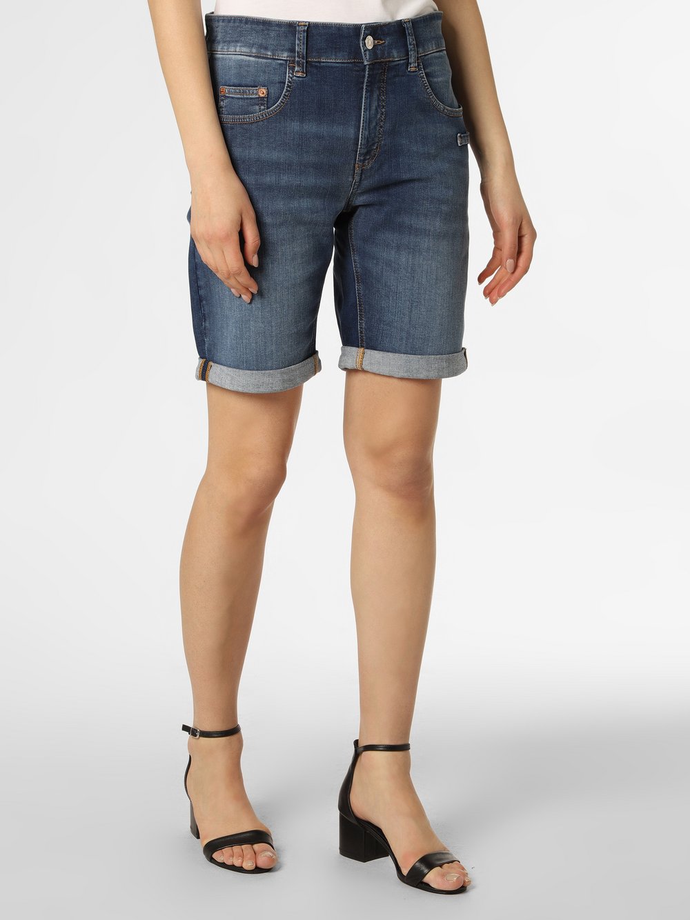 MAC - Damskie spodenki jeansowe – Mina, niebieski