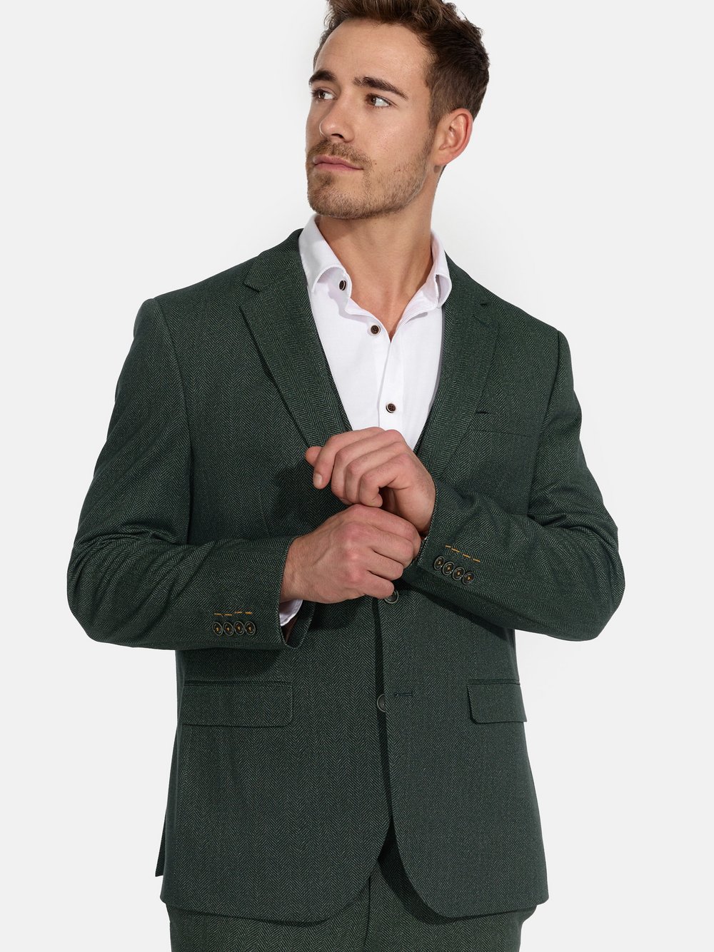 Jeff Sakko Herren Regular Fit grün, 48