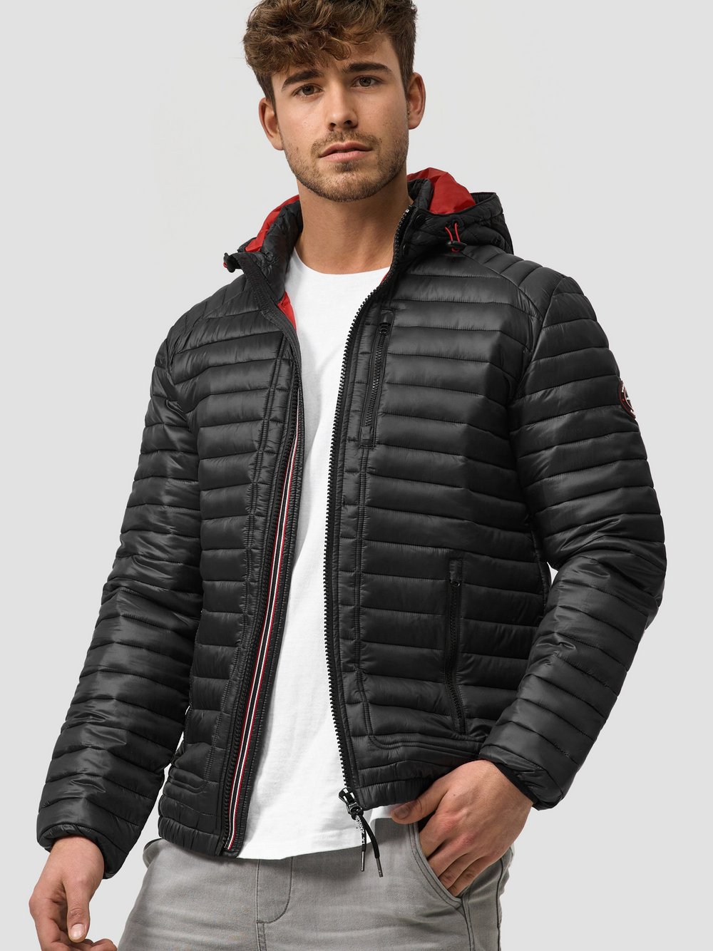 Indicode Jacke Herren Baumwolle schwarz, L