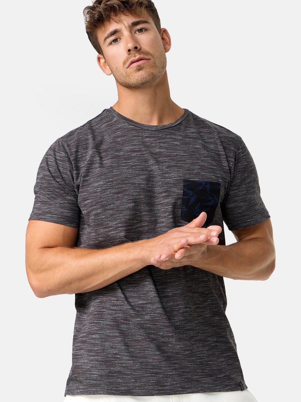 Indicode T-Shirt Herren grau, M