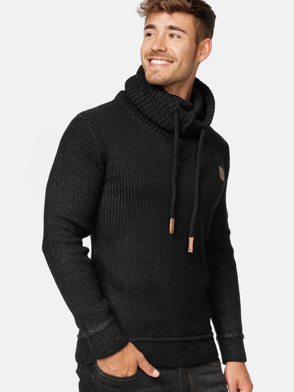 Indicode Strickpullover Herren schwarz, S