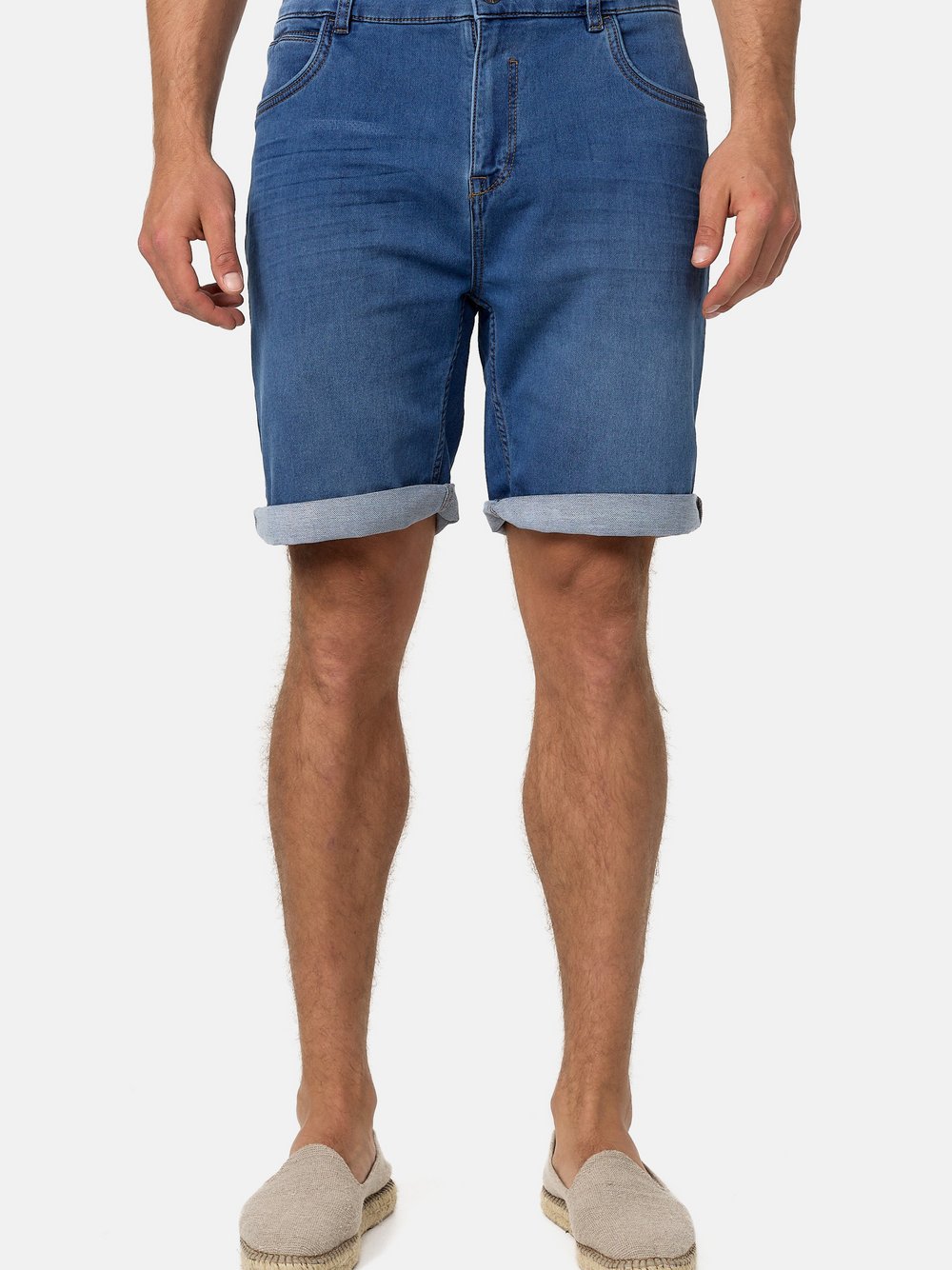 Indicode Shorts Jeans Herren Baumwolle blau, S