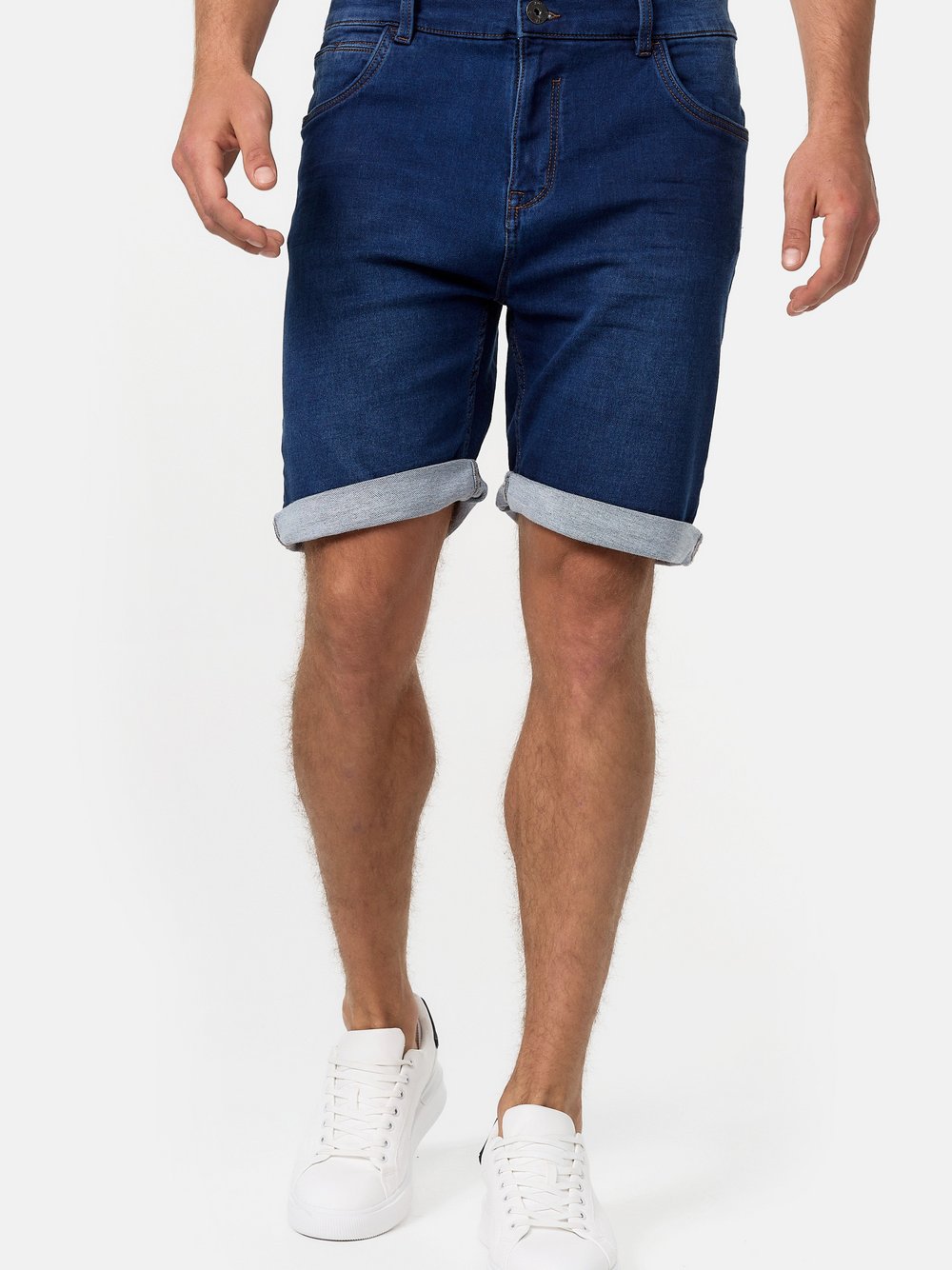 Indicode Shorts Jeans Herren Baumwolle blau, S