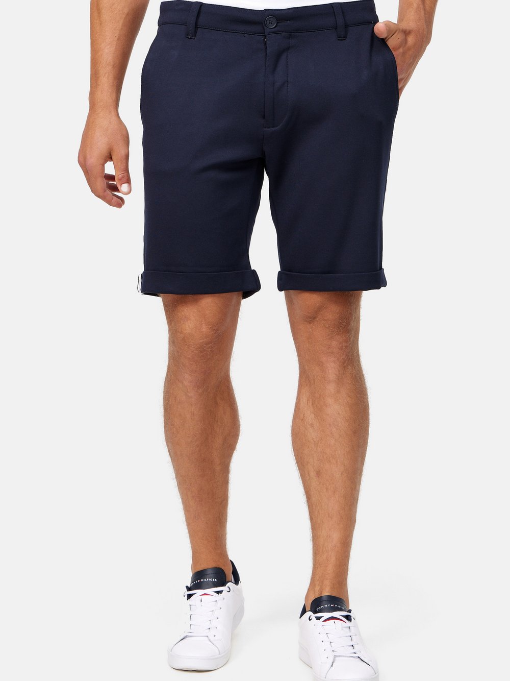 Indicode Chino Shorts Herren Baumwolle blau, S