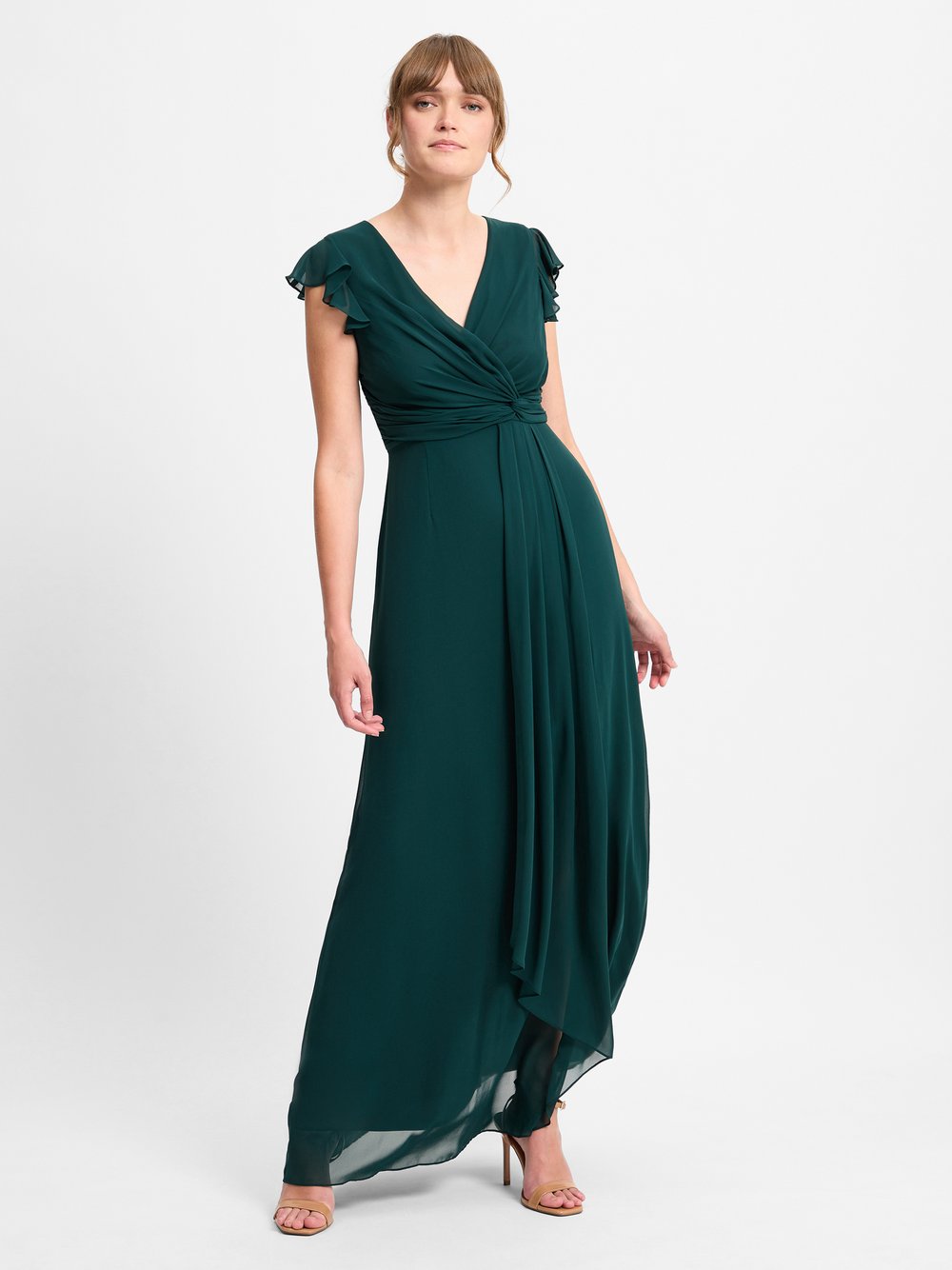 Marie Lund Abendkleid Damen Chiffon grün, 42