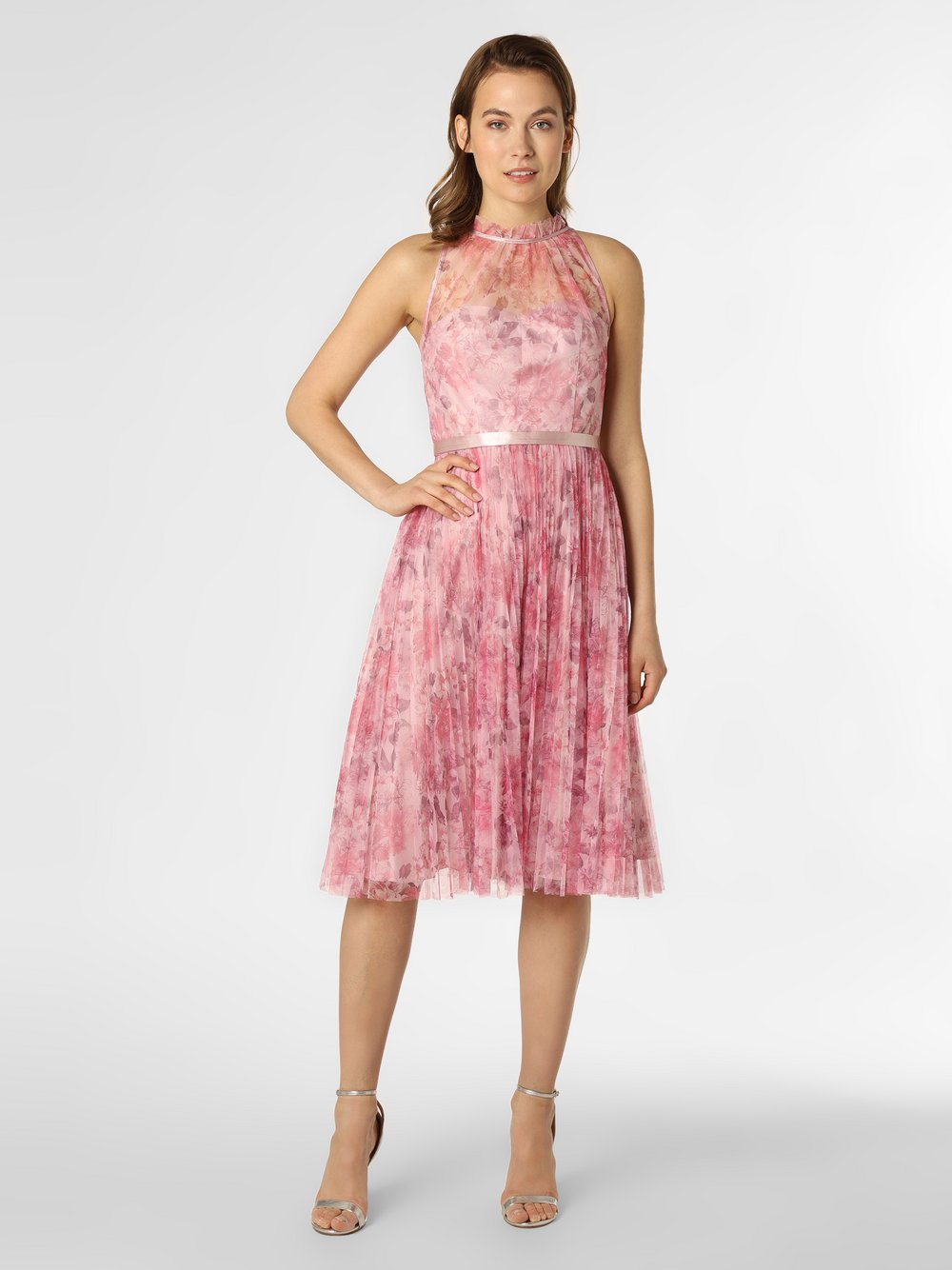 Laona - Damska sukienka wieczorowa, różowy|wielokolorowy