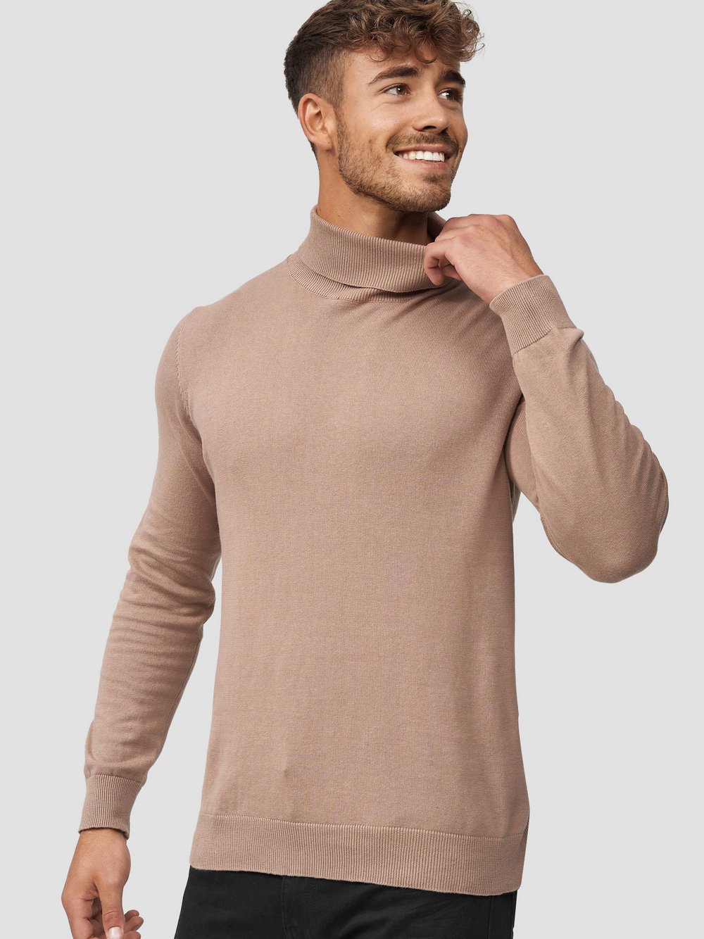 Indicode Strickpullover Herren Baumwolle beige, XL