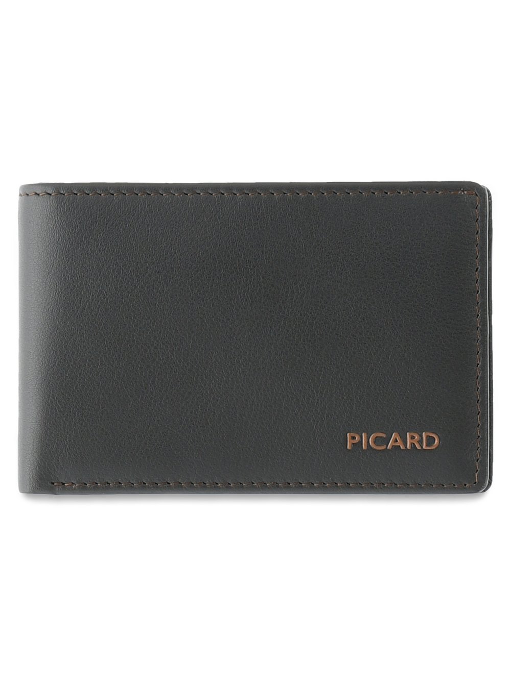 PICARD Portemonnaie Herren Leder braun strukturiert, ONE SIZE