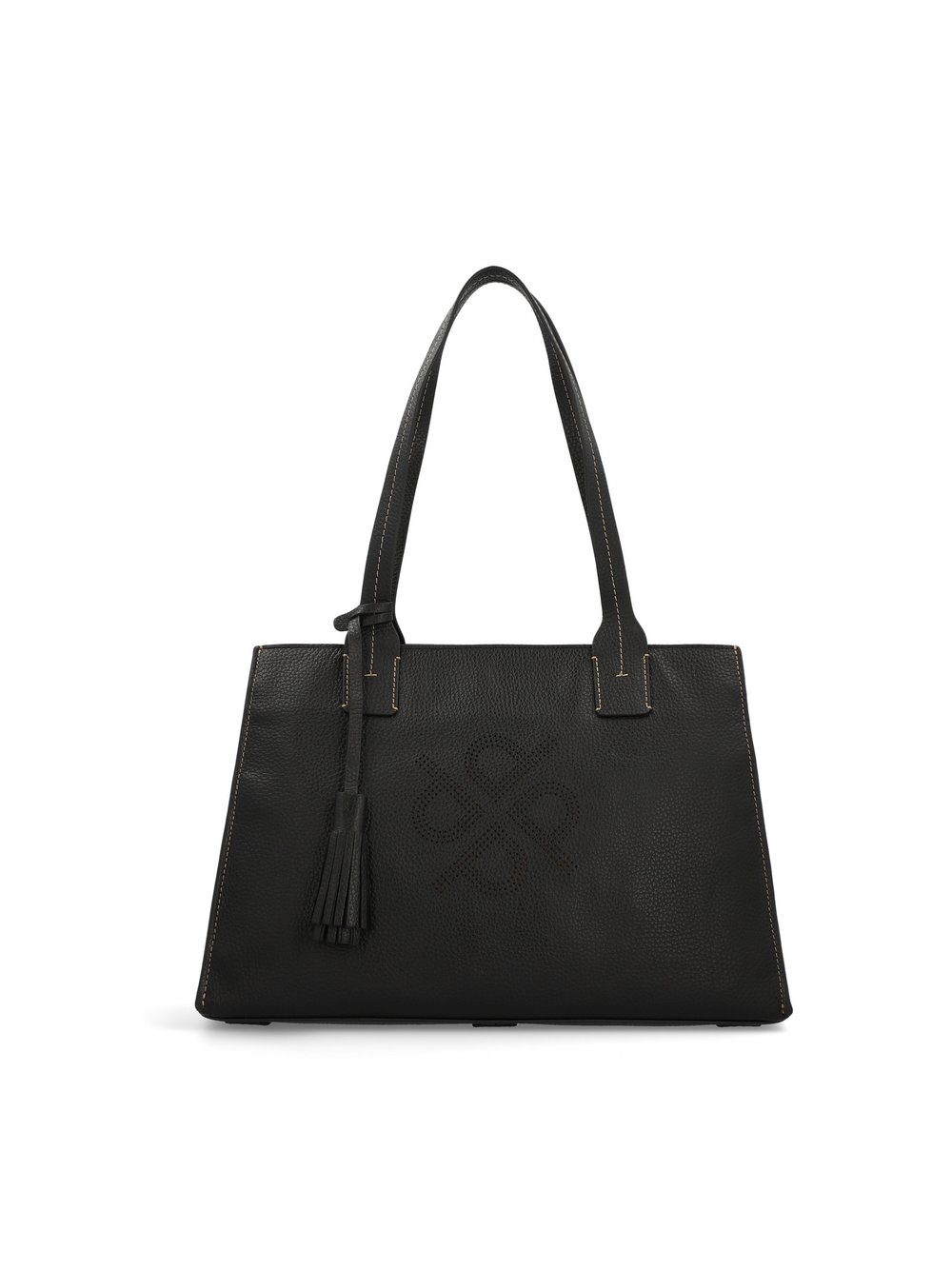 PICARD Damen, Shopper Damen Leder schwarz strukturiert, ONE SIZE