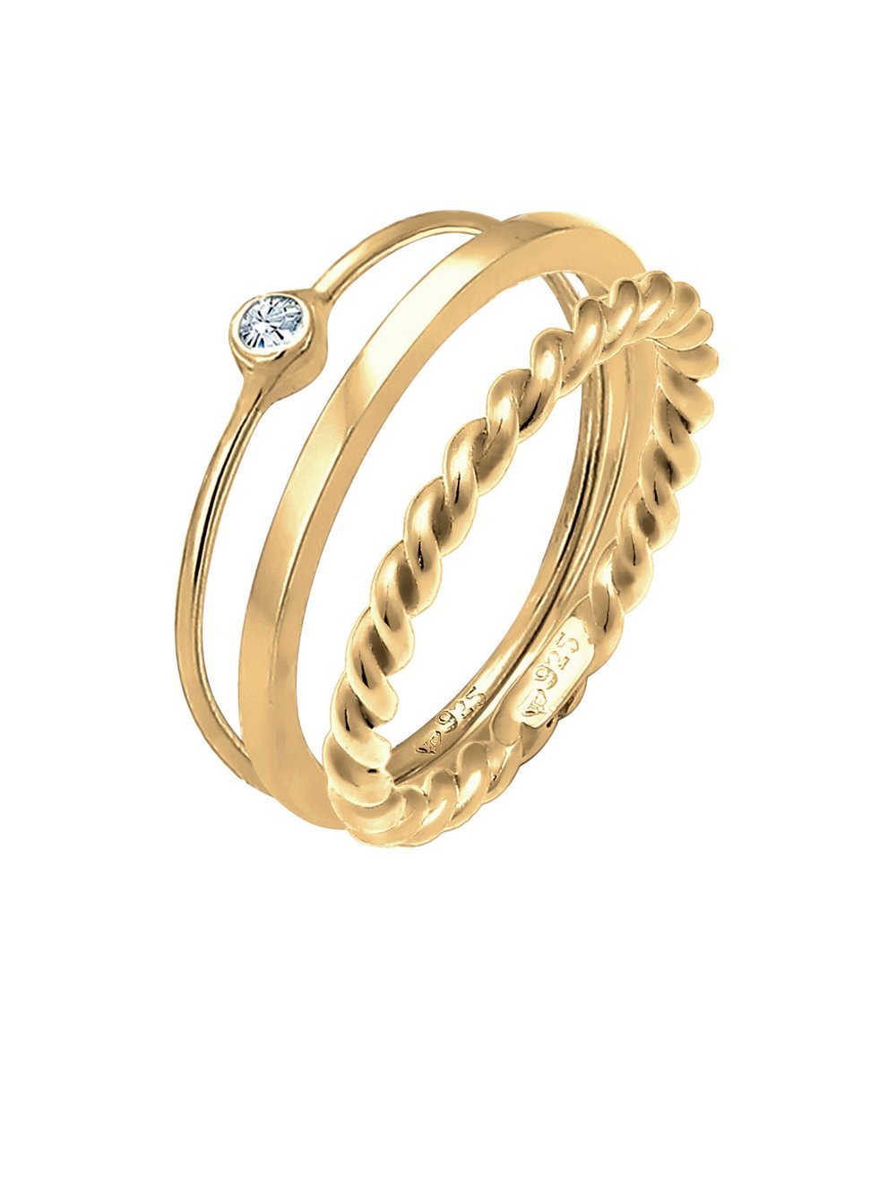 Elli Ring Damen Sterlingsilber gold, 58