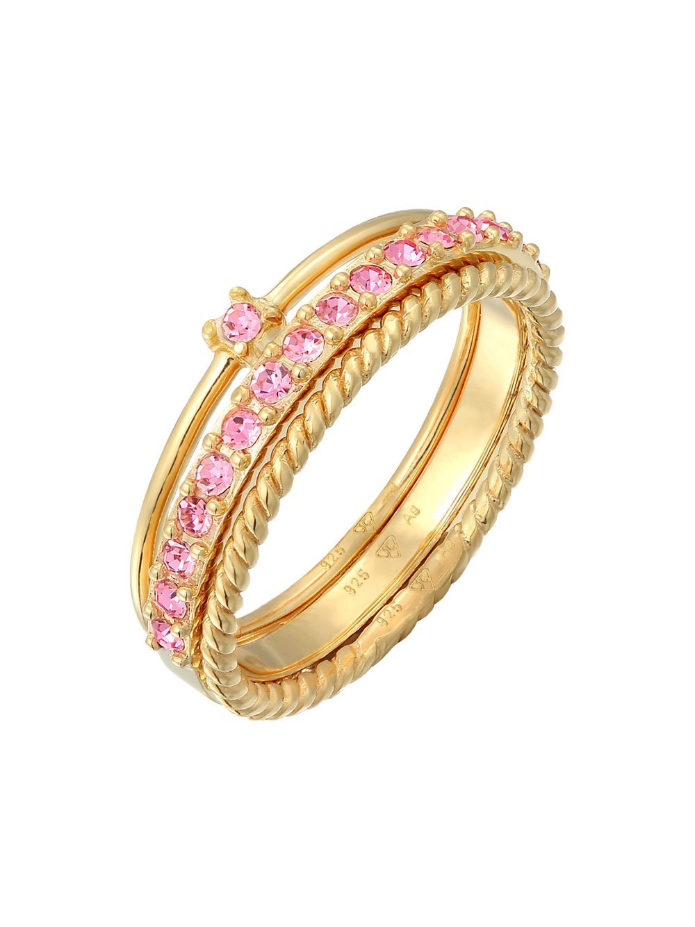 Elli Ring Damen Sterlingsilber rosa, 64