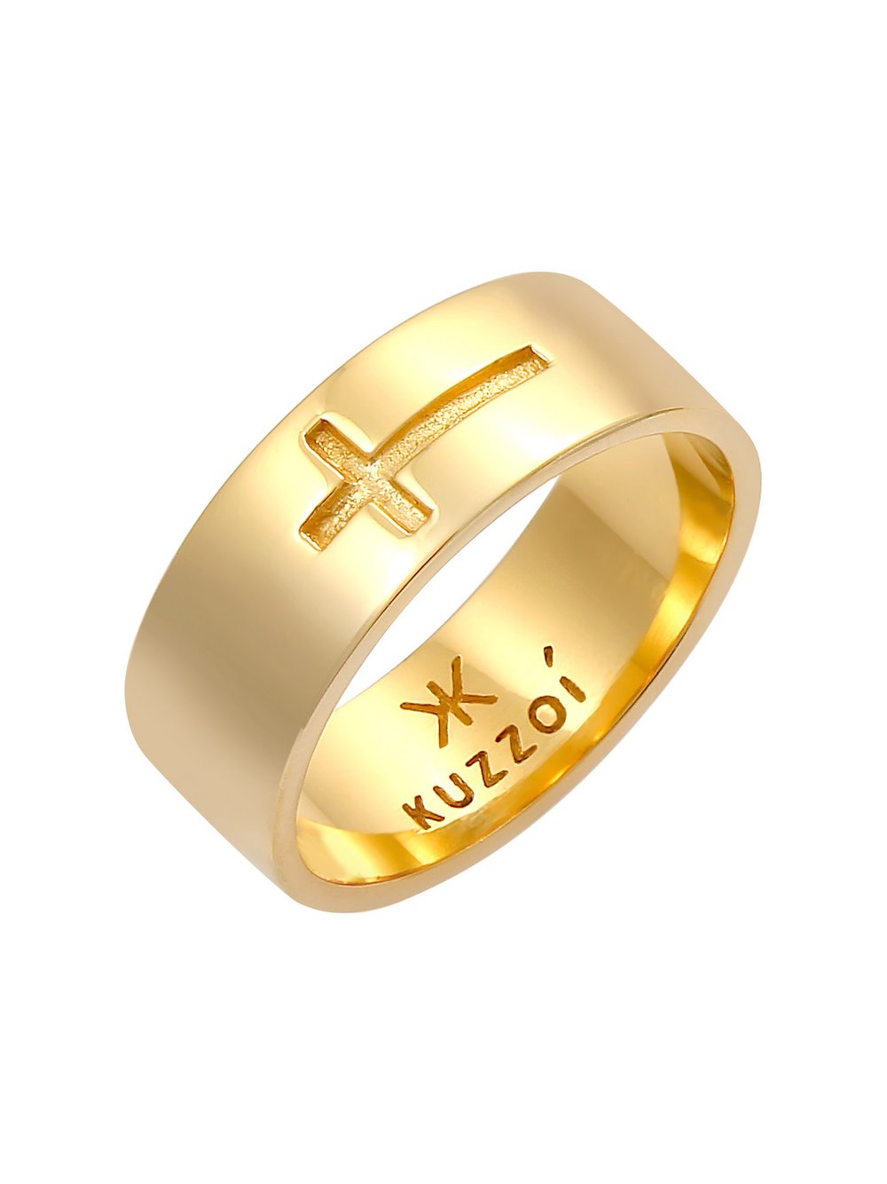 KUZZOI Ring Herren Sterlingsilber gold, 62