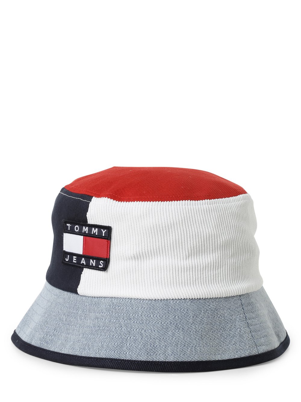 Tommy Jeans - Damski bucket hat, wielokolorowy|niebieski|czerwony