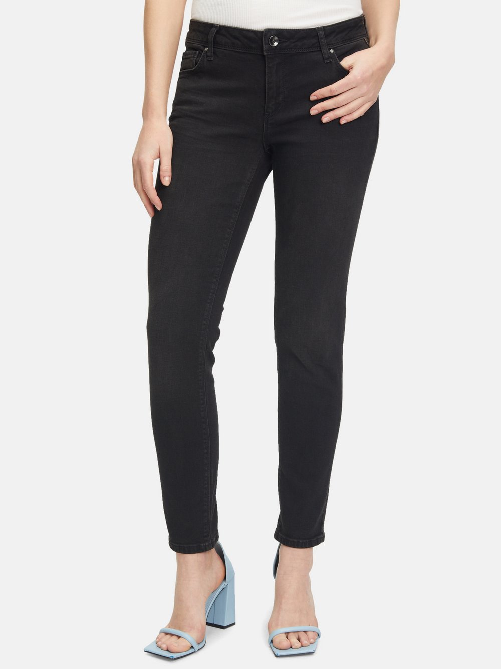 Betty & Co Basic-Jeans Damen Baumwolle schwarz, 36