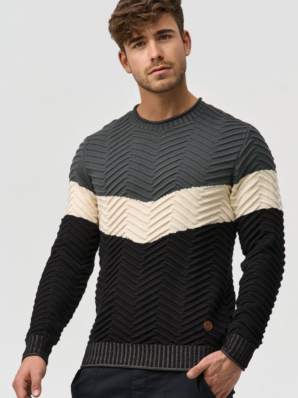 Indicode Strickpullover Herren Baumwolle grün, M