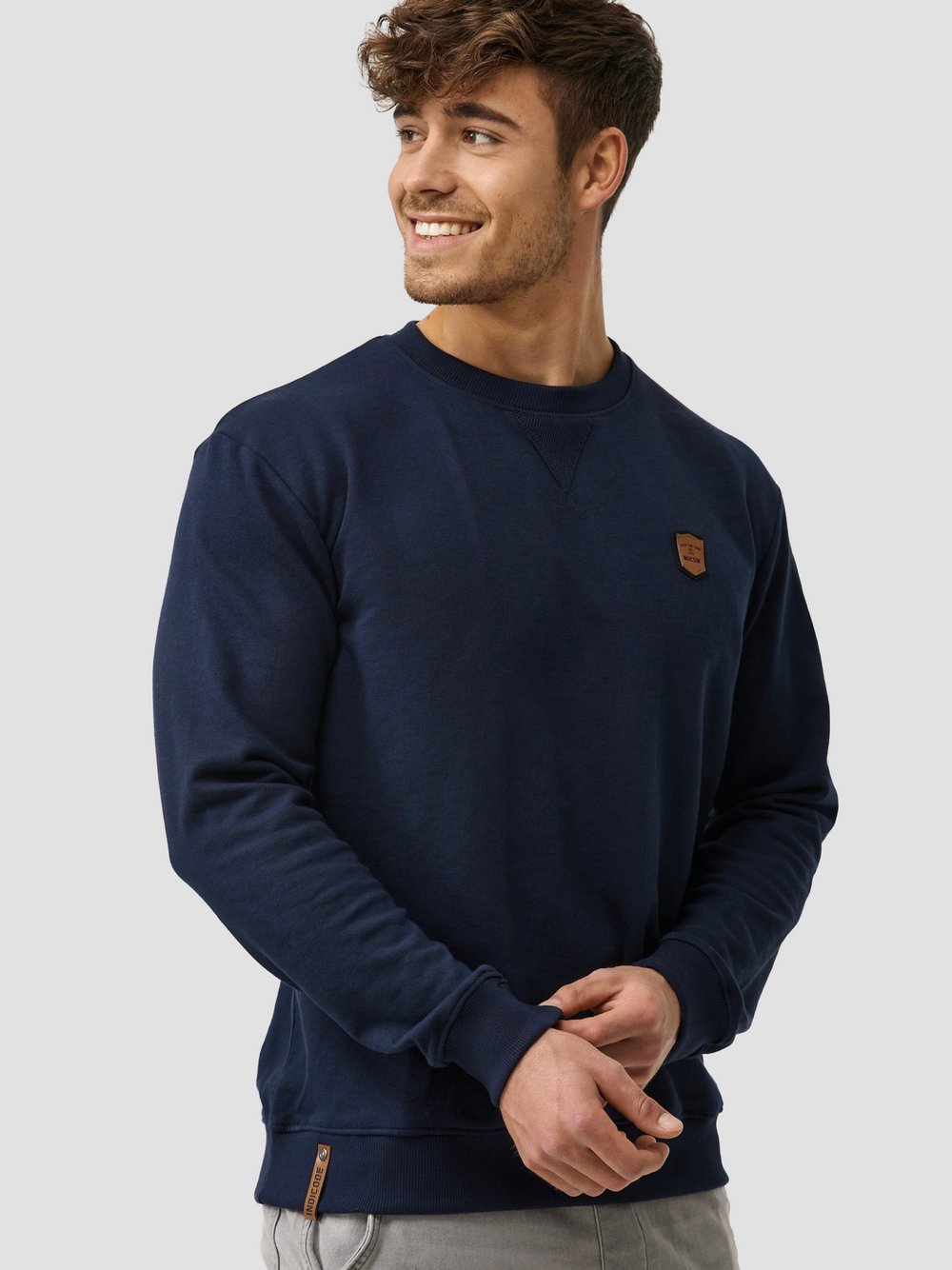 Indicode Sweatshirt Herren Baumwolle blau, S