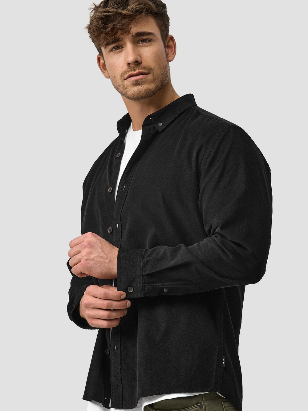 Indicode Hemd Langarm Herren Regular Fit Baumwolle schwarz, XXL