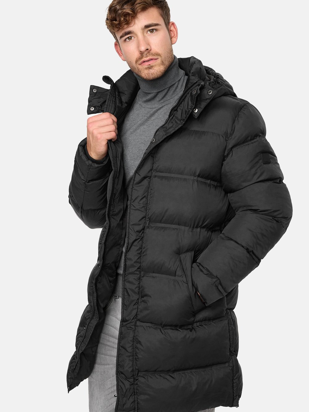 Indicode Parka Herren schwarz, L