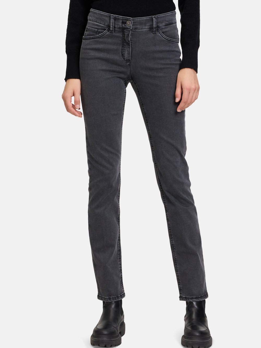 Betty Barclay Basic-Jeans Damen Baumwolle grau, 36