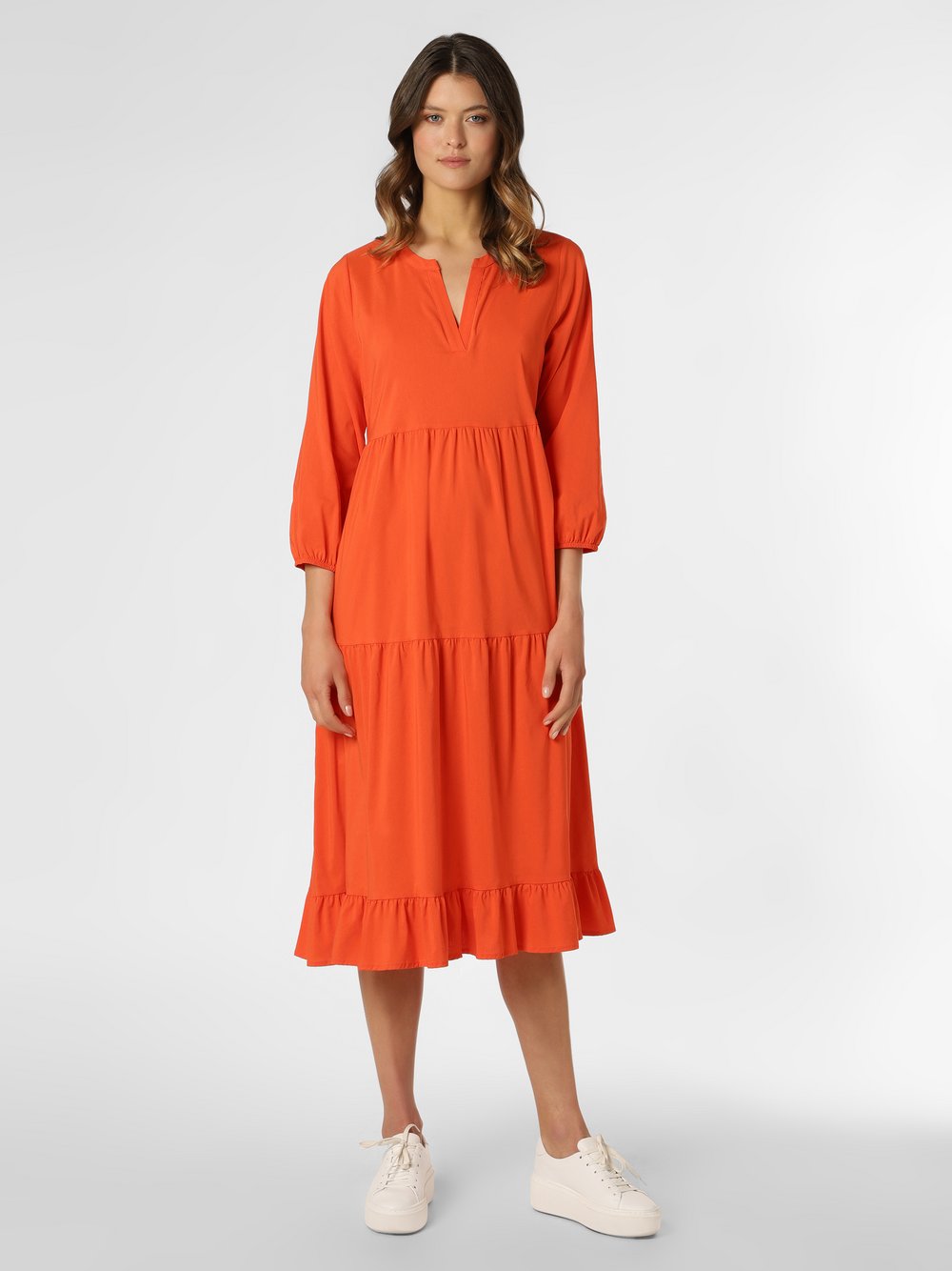 Marie Lund Kleid Damen Baumwolle orange, 34