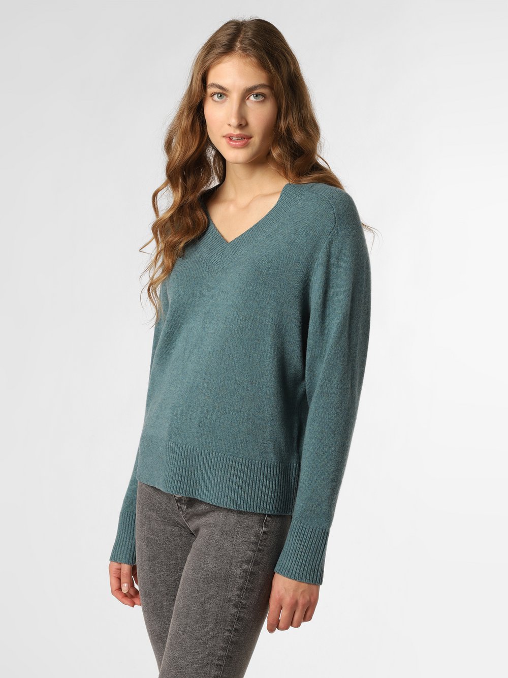 Franco Callegari - Damski sweter z wełny merino, zielony