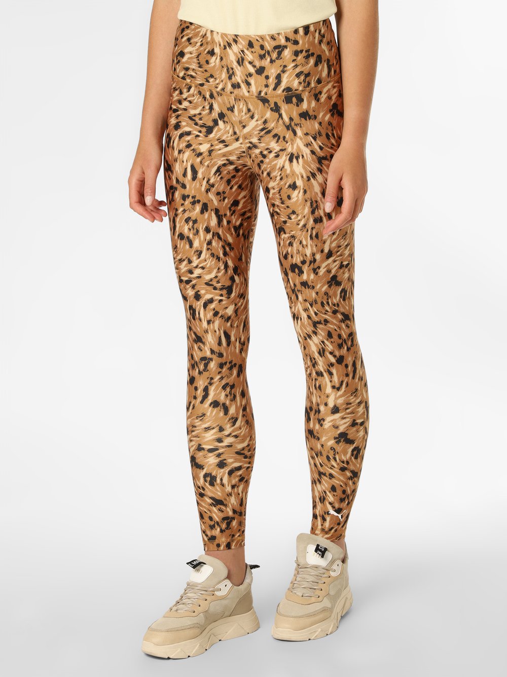 Puma Legginsy Kobiety Sztuczne włókno brązowy wzorzysty, XL