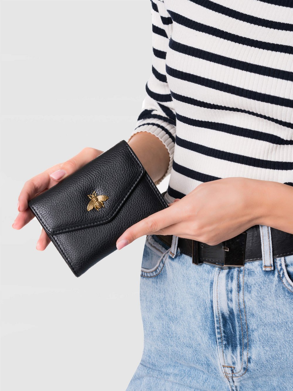 C`iel Geldbörse Damen Leder schwarz, ONE SIZE