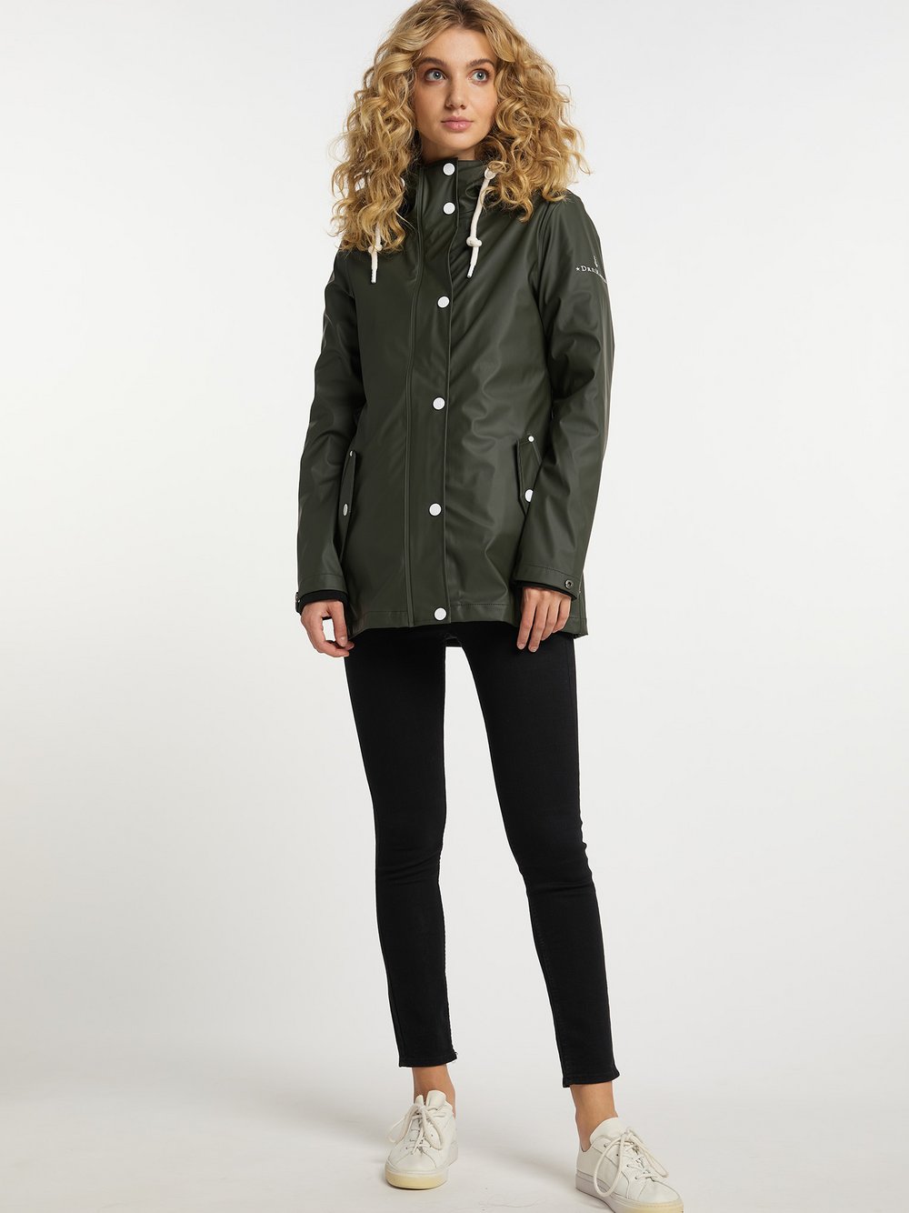 Dreimaster 3 in 1 Regenjacke Damen grün, XL