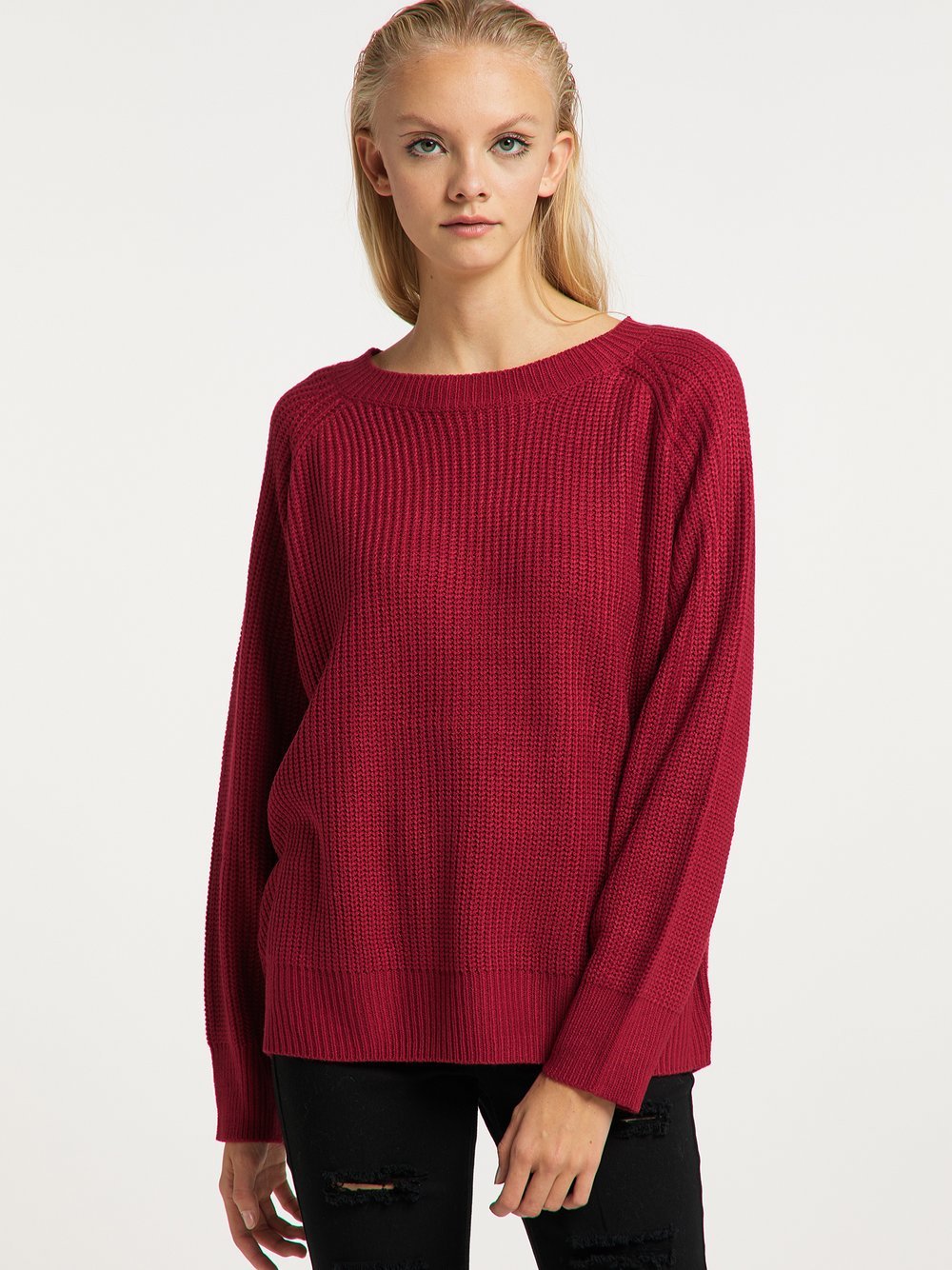 MyMo Strickpullover Damen rot, M/L