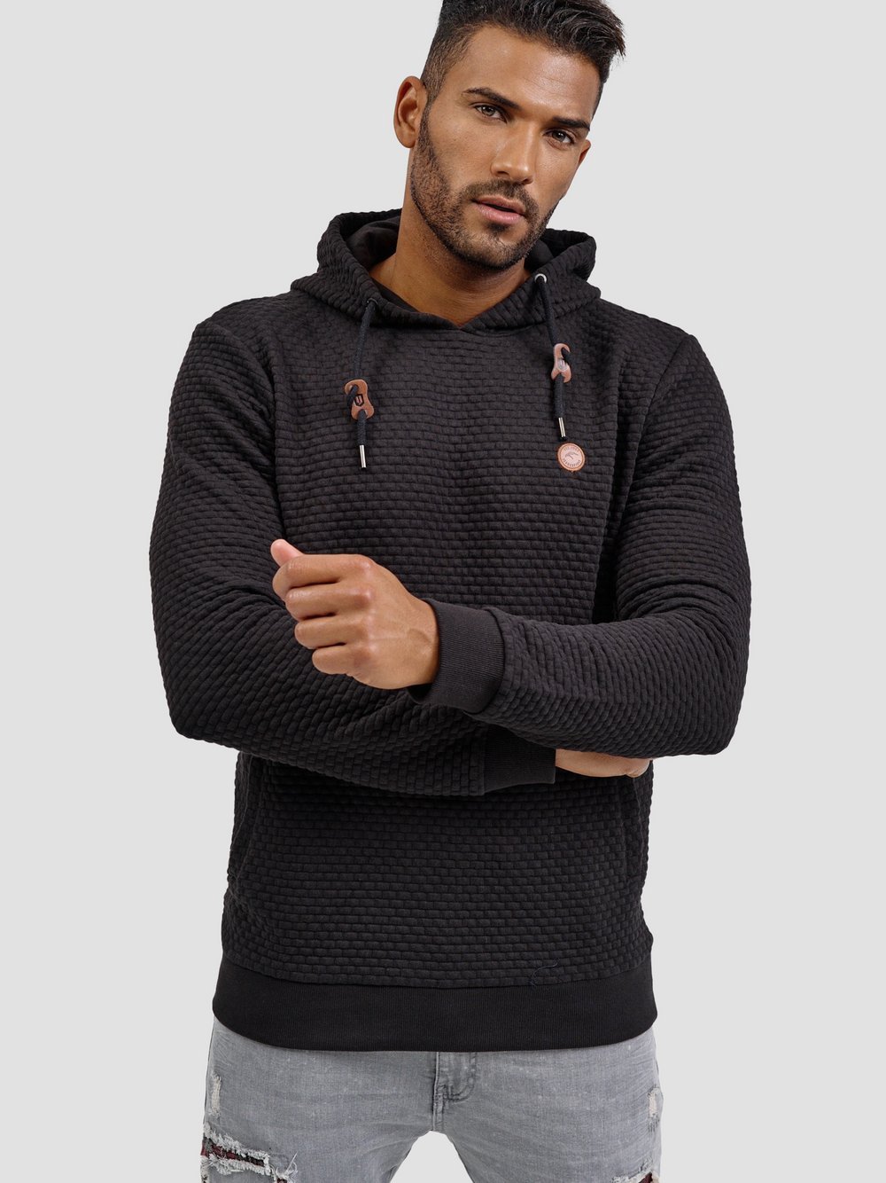 Indicode Kapuzenpullover Herren schwarz, L