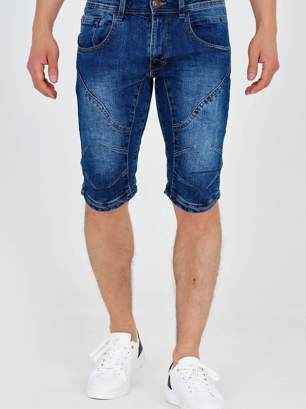 Indicode Shorts Jeans Herren Baumwolle blau, XL