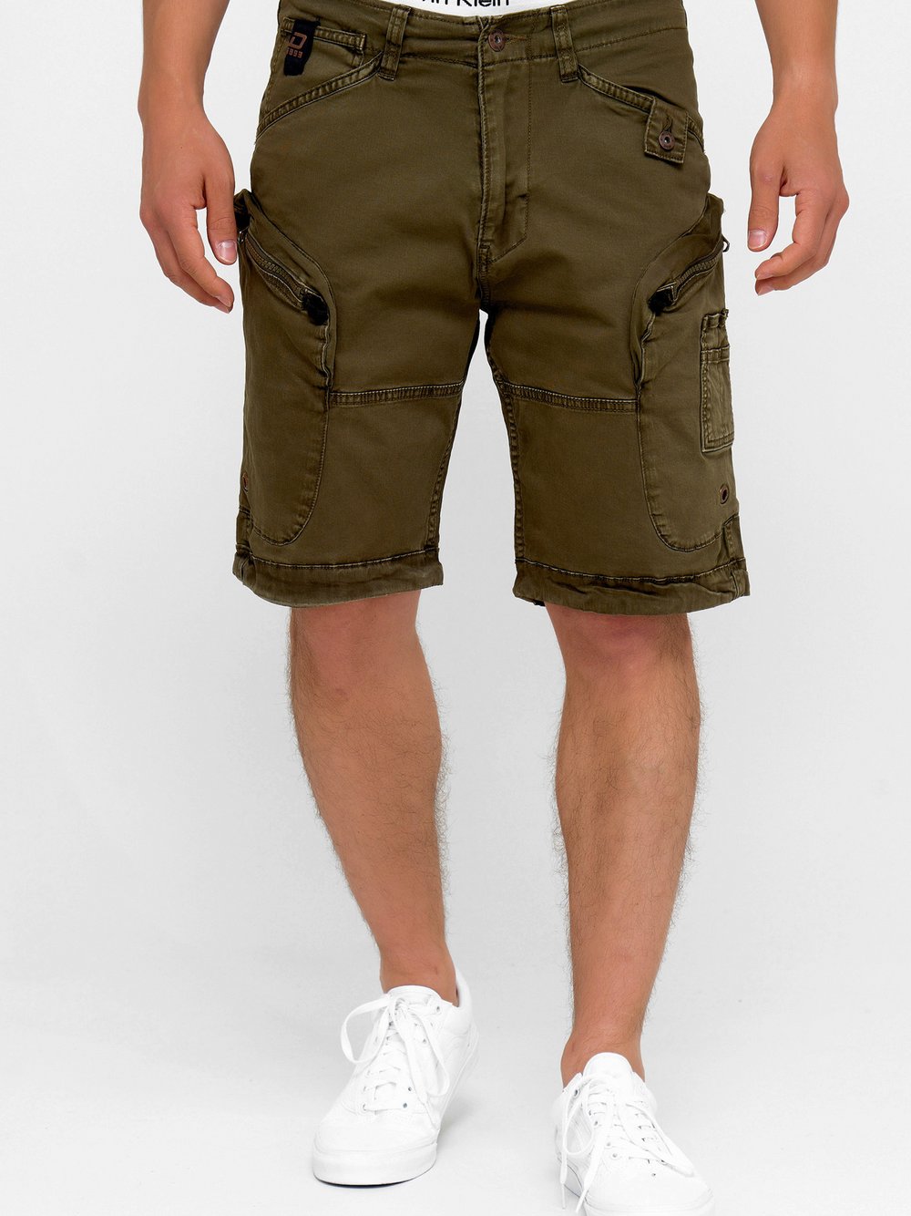 Indicode Shorts Cargo Herren Baumwolle grün, S